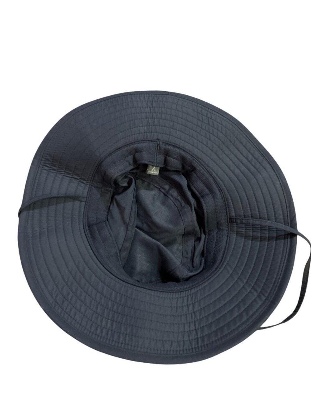 Ascend Wide Brim Bucket Hat Navy Adjustable Chin Strap Used - Picture 5 of 9